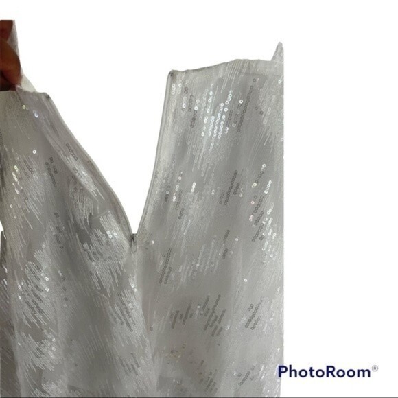 Lulus Shine My Way White Sequin Backless Skater Dress Size XS - Picture 4 of 4